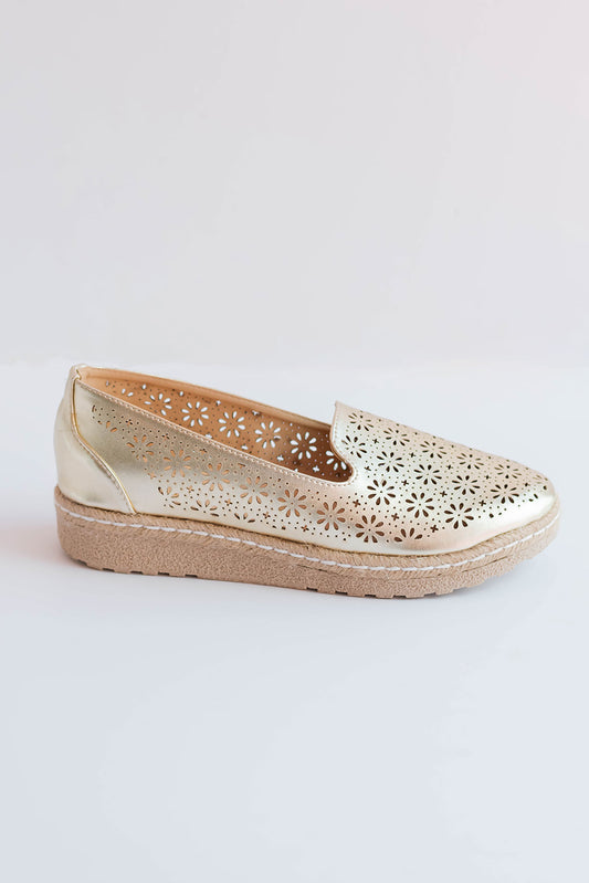 LaserGlam - Luxury Closed Sandals, Type Flats and Openwork with Laser, 5371-Y